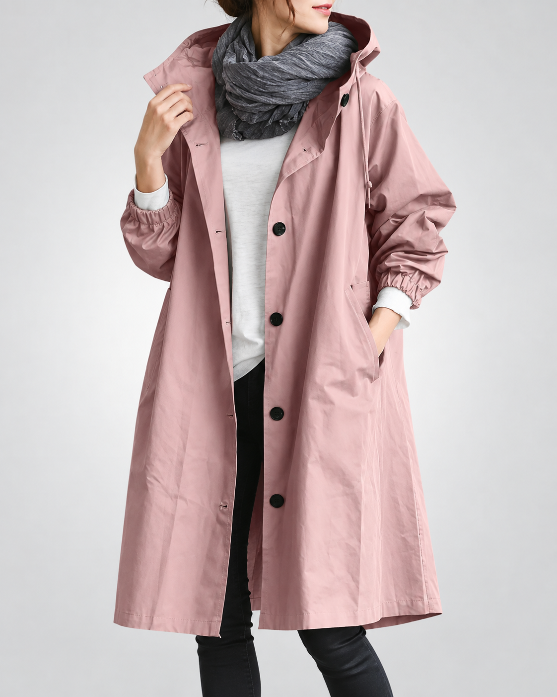 Vina™ | Trench Largo Cálido con Capucha