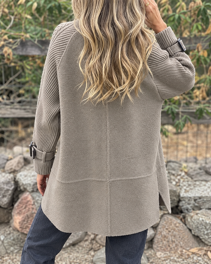 Hiley™ | Abrigo Elegante Cruzado con Mangas de Punto
