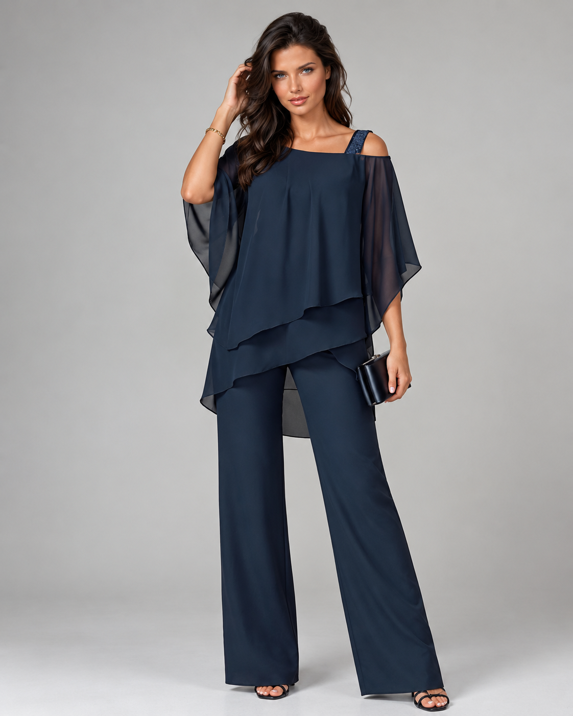 Monique™ | Elegantes zweiteiliges Set mit Lagen-Top