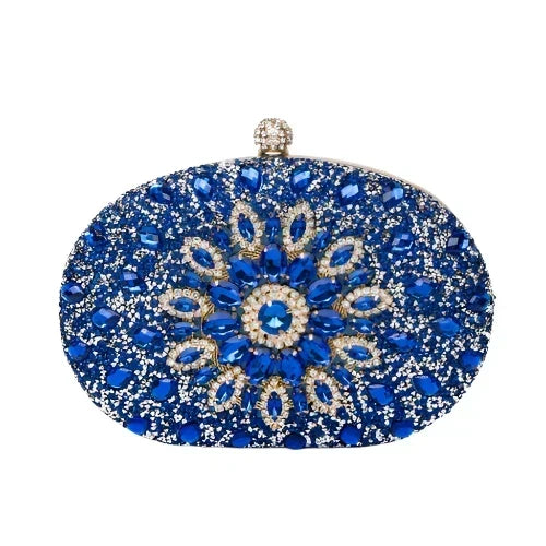 Celeste | Clutch con Strass y Detalle de Nudo