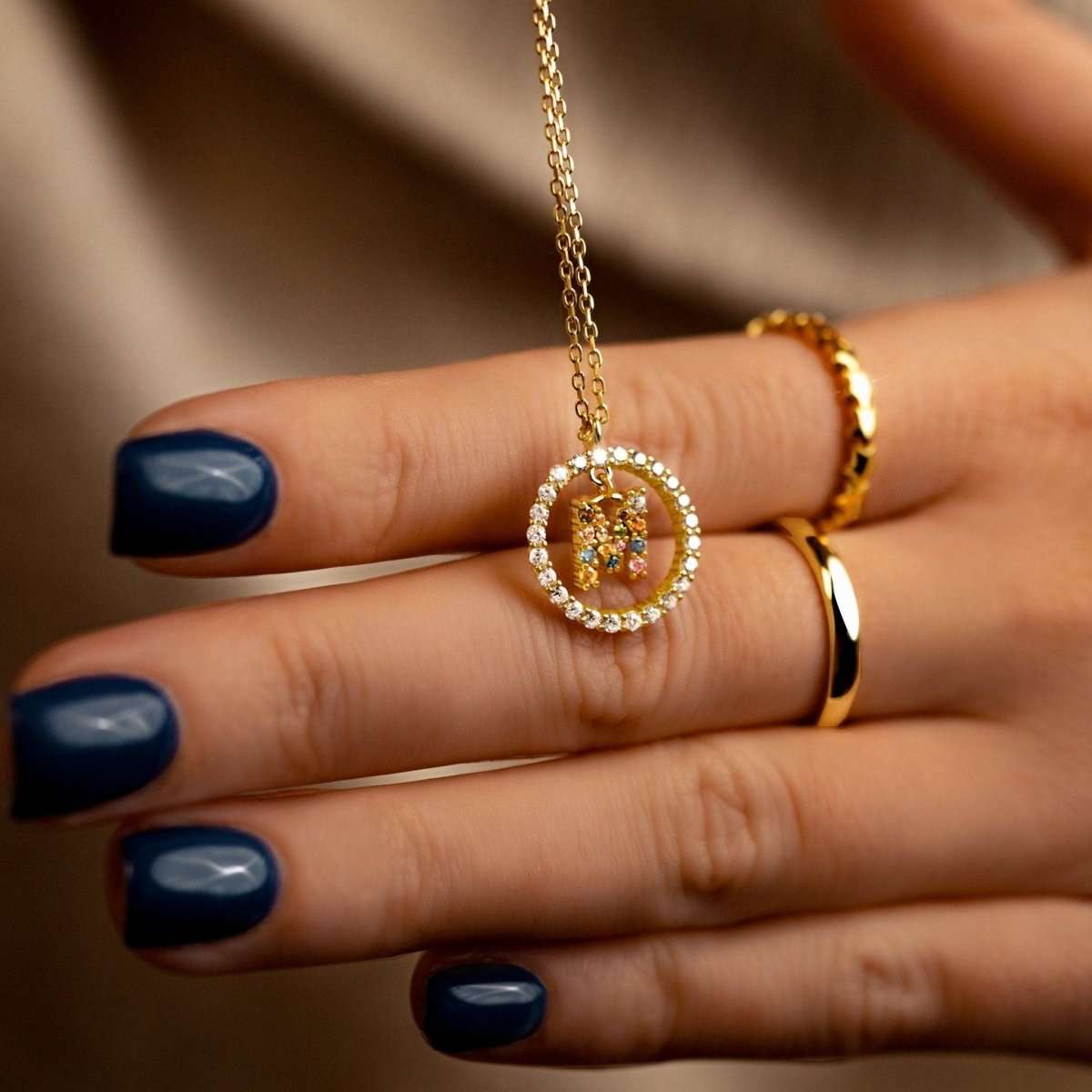 Collar Iniciales Brillantes