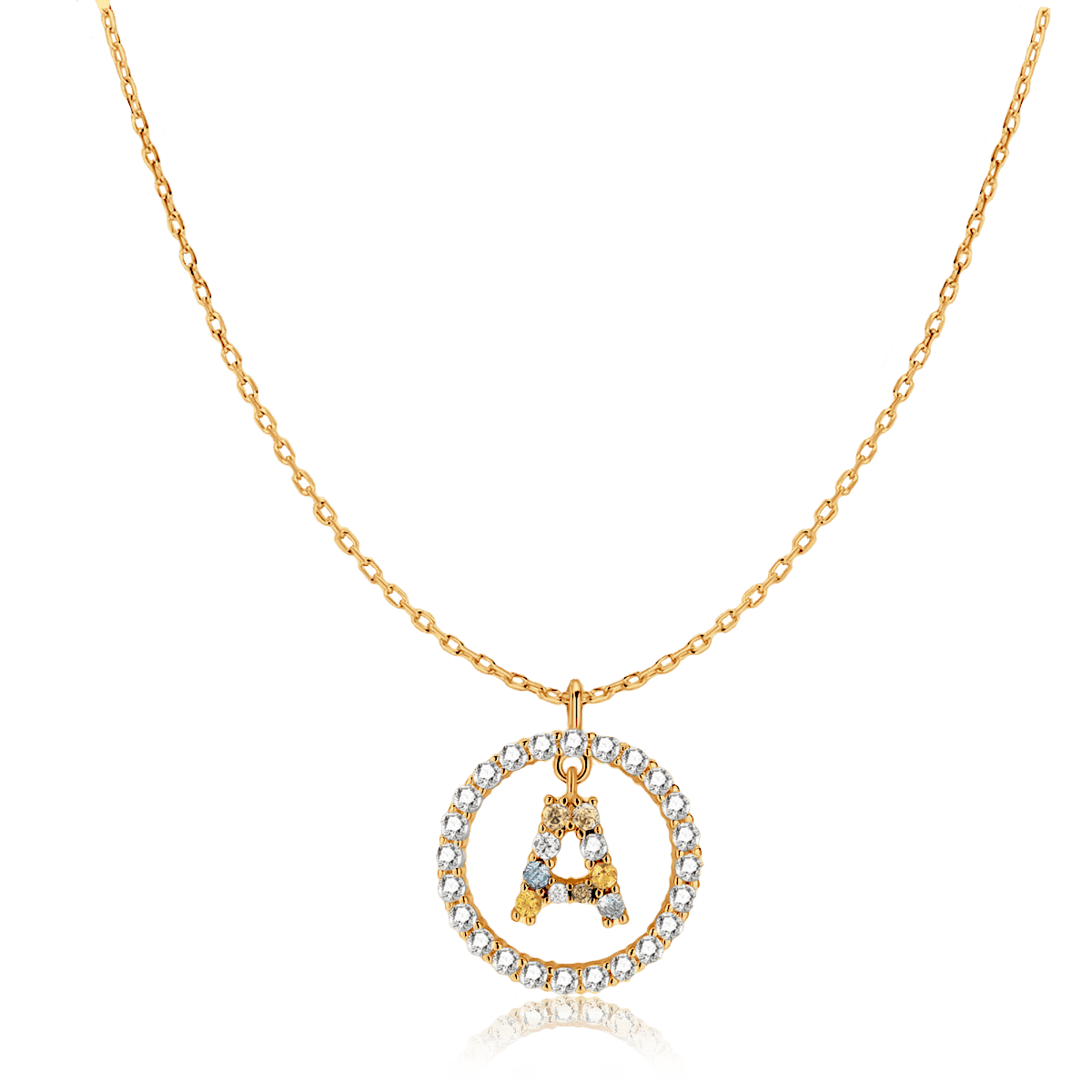 Collar Iniciales Brillantes