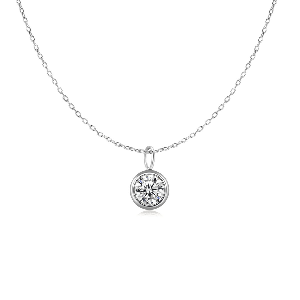 Collar Zirconia Círculo