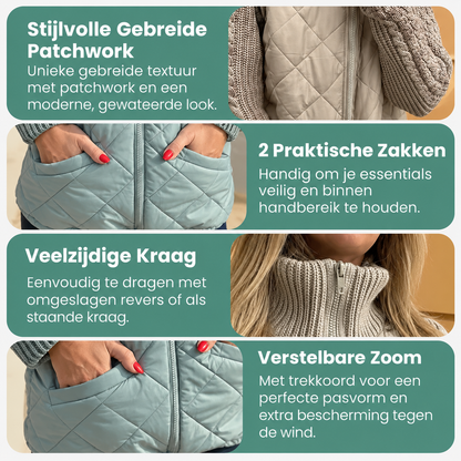 Nienke™ | Warme Steppjacke mit Strickärmeln
