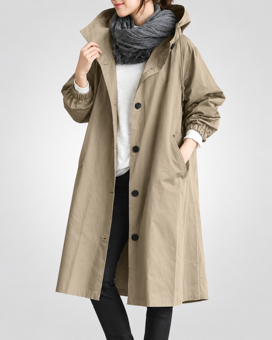 Vina™ | Trench Largo Cálido con Capucha