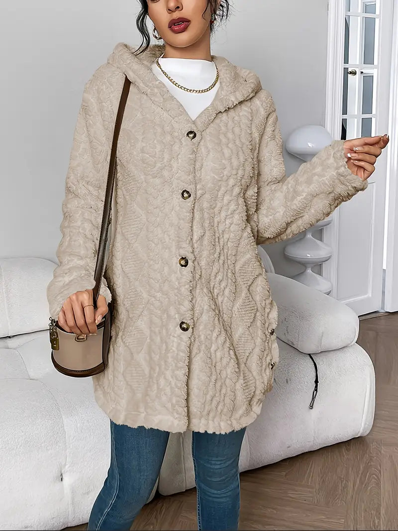 Lisa™ | Veste teddy chaude à capuche