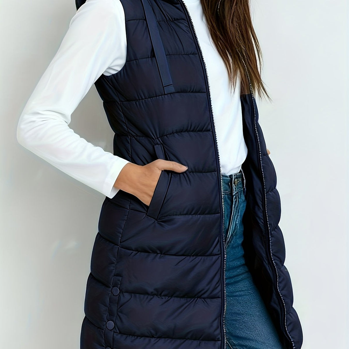 Tira™ | Chaleco Largo Acolchado Elegante