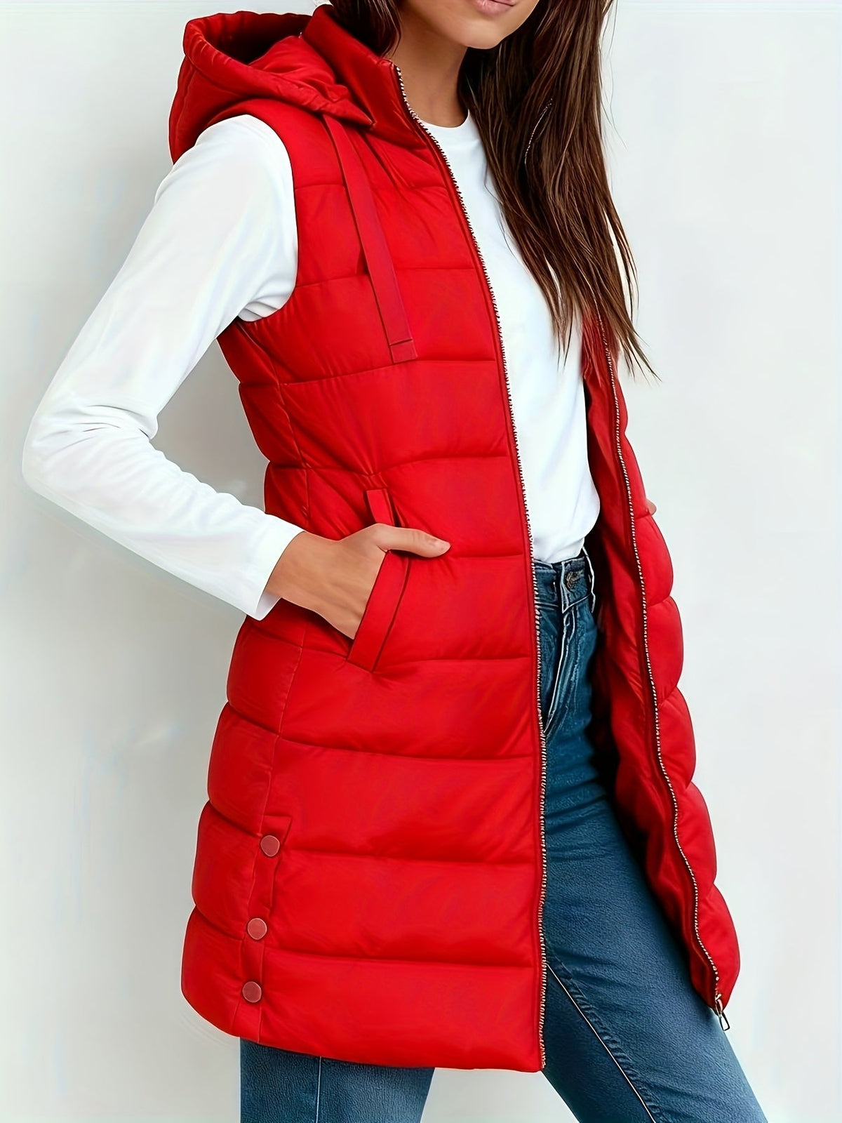 Tira™ | Chaleco Largo Acolchado Elegante
