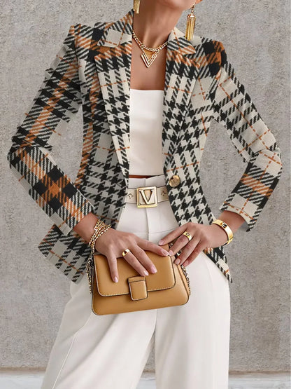 Tessa™ | Eleganter Blazer mit abstraktem Print