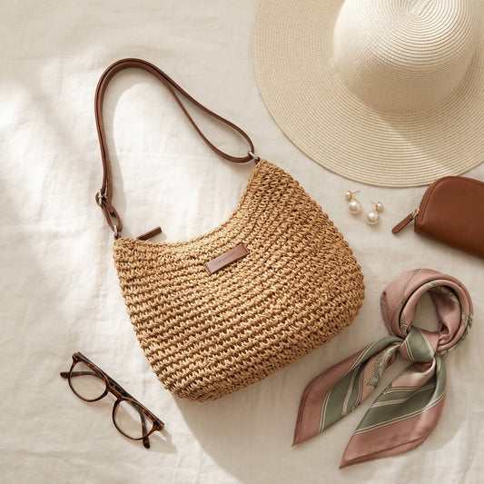 Colomba | Bolso Trenzado Elegante — Caqui