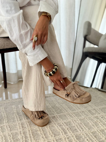 Sabrina | Mules Planas de Estilo Bohemio