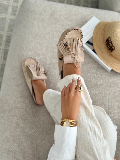 Sabrina | Mules Planas de Estilo Bohemio