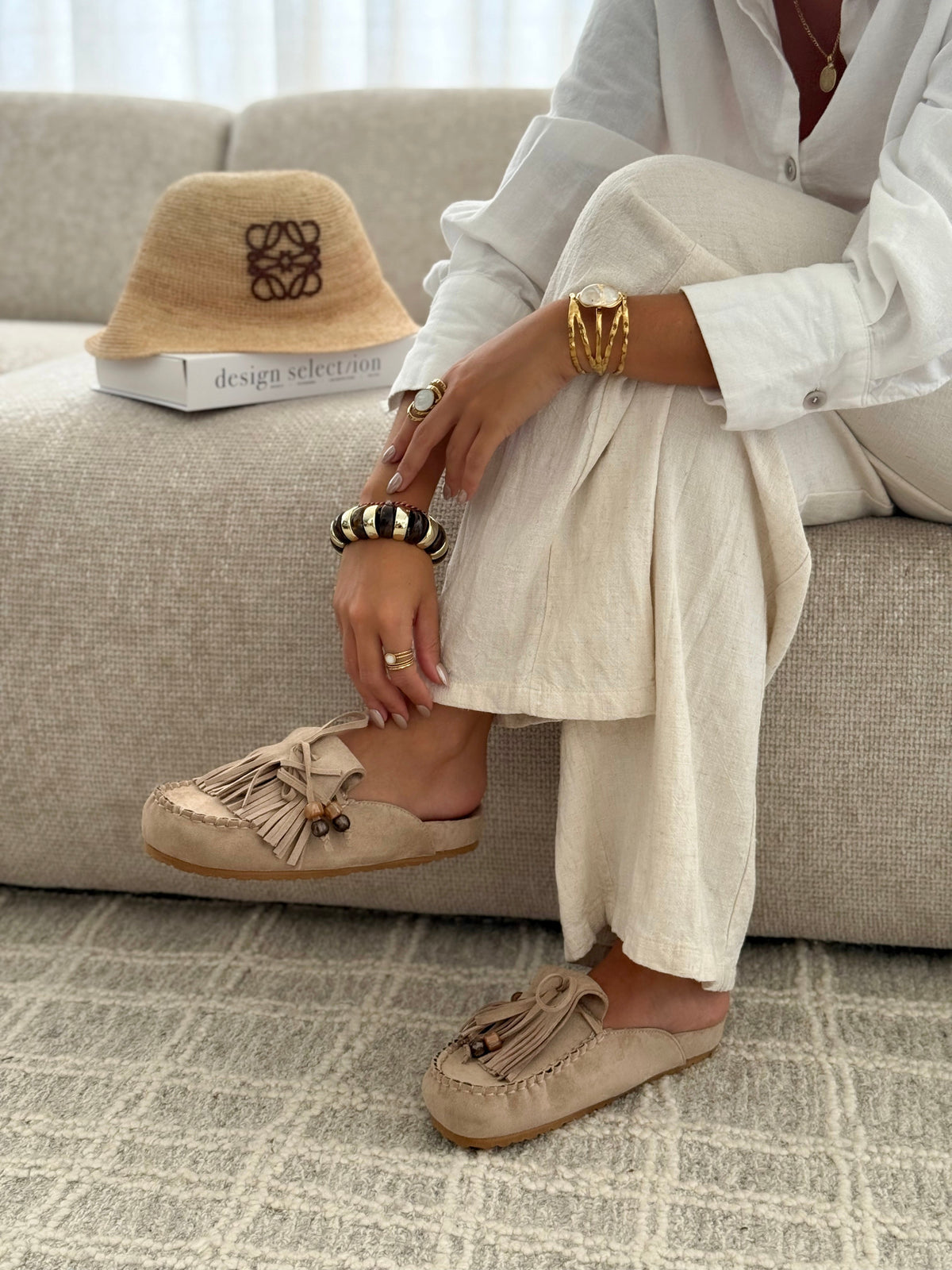 Sabrina | Mules Planas de Estilo Bohemio