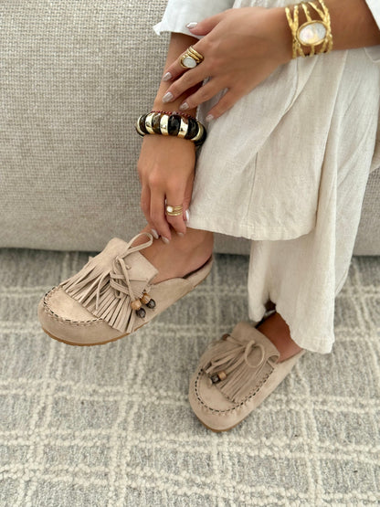 Sabrina | Mules Planas de Estilo Bohemio