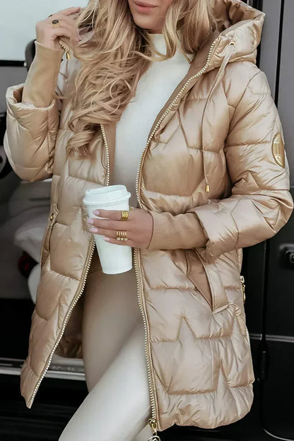Mika™ | Manteau d'hiver matelassé chaud à capuche