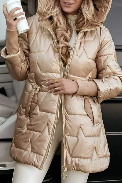 Mika™ | Manteau d'hiver matelassé chaud à capuche