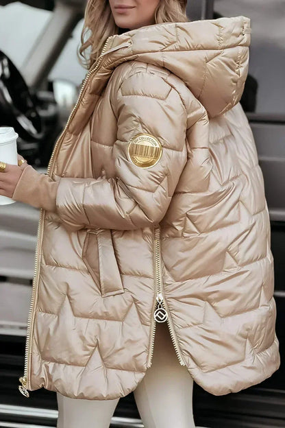 Mika™ | Manteau d'hiver matelassé chaud à capuche