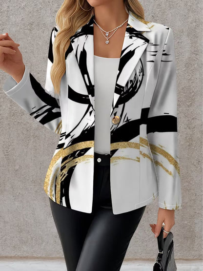 Tessa™ | Eleganter Blazer mit abstraktem Print