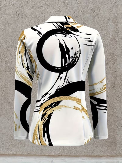 Tessa™ | Eleganter Blazer mit abstraktem Print