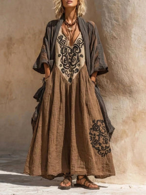 Bianca | Boho-Zweiteiler mit Kunstdruck