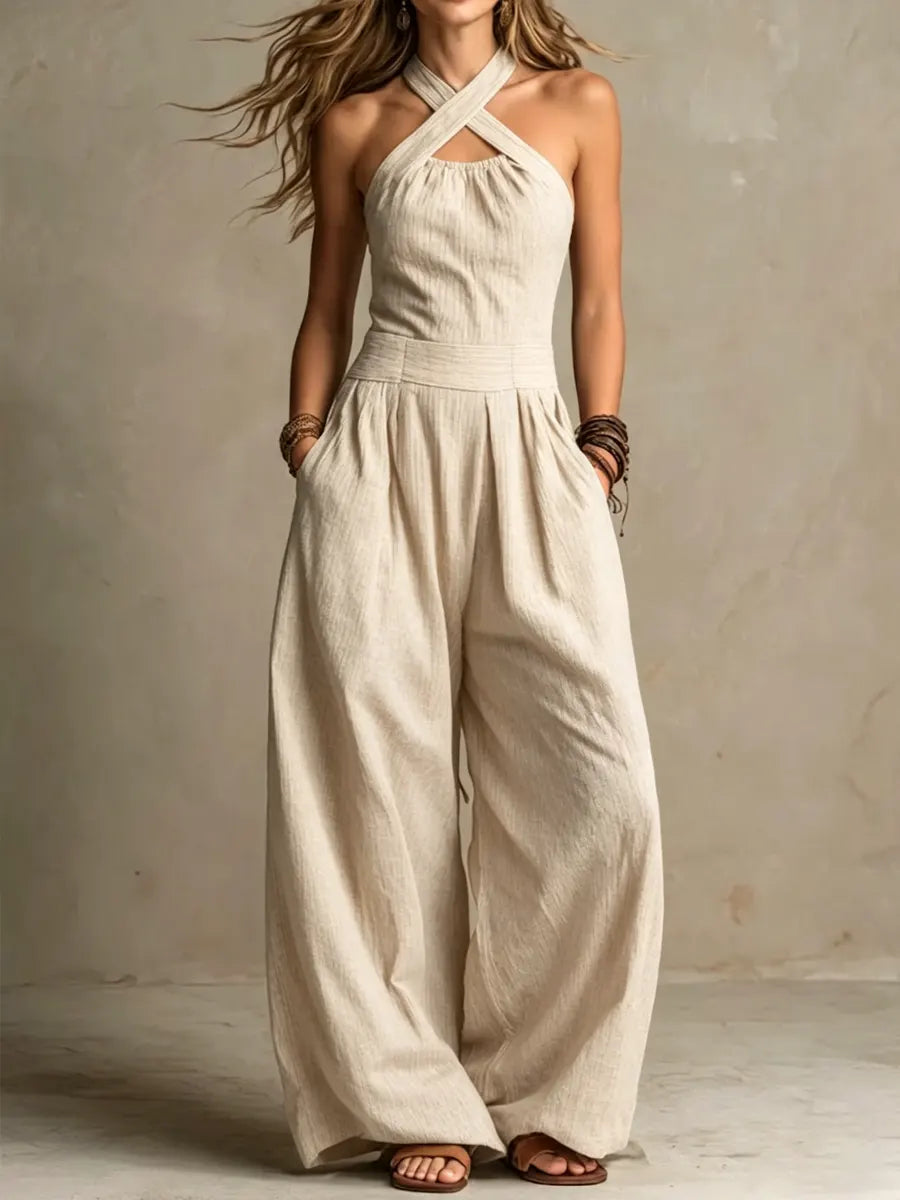 Bianca | Overall mit elegantem gekreuztem Ausschnitt