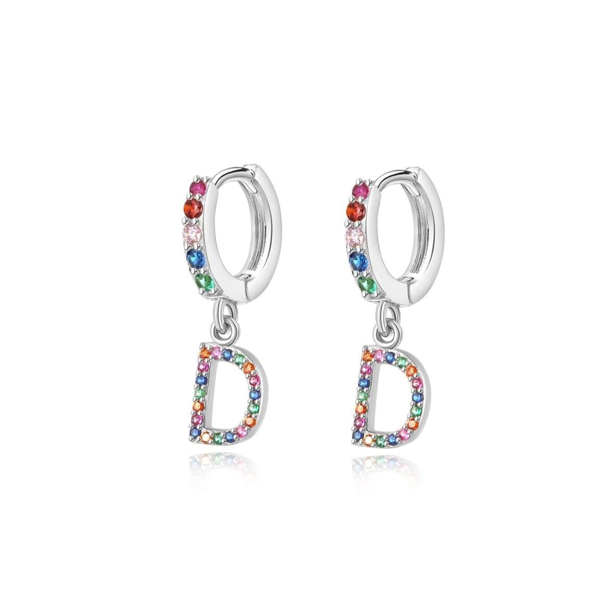 Pendientes Inicial Rainbow-Hoops