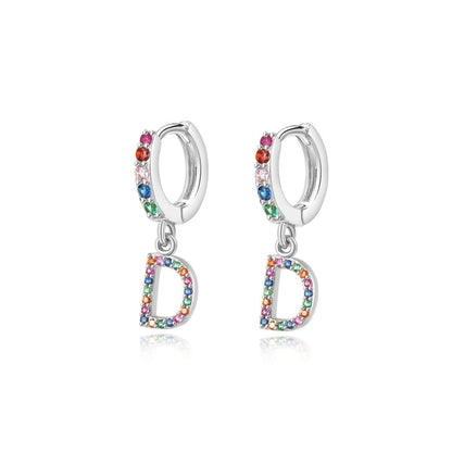 Pendientes Inicial Rainbow-Hoops