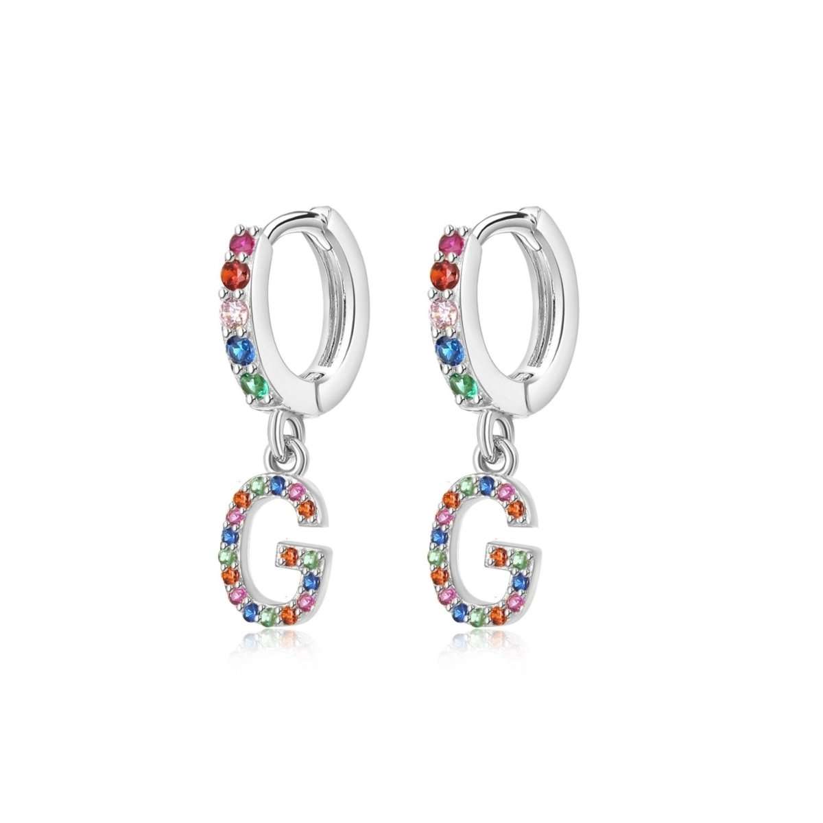 Pendientes Inicial Rainbow-Hoops