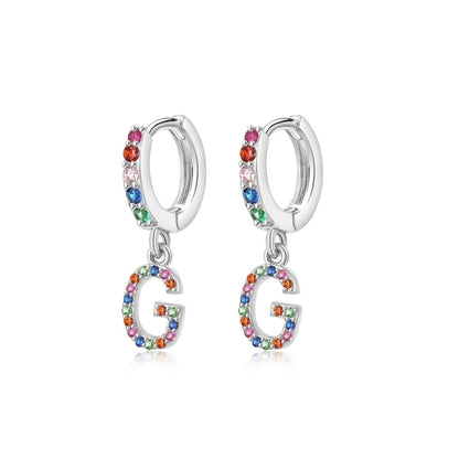 Pendientes Inicial Rainbow-Hoops