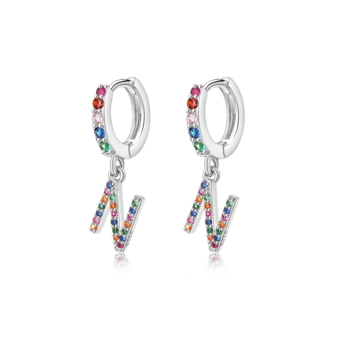 Pendientes Inicial Rainbow-Hoops