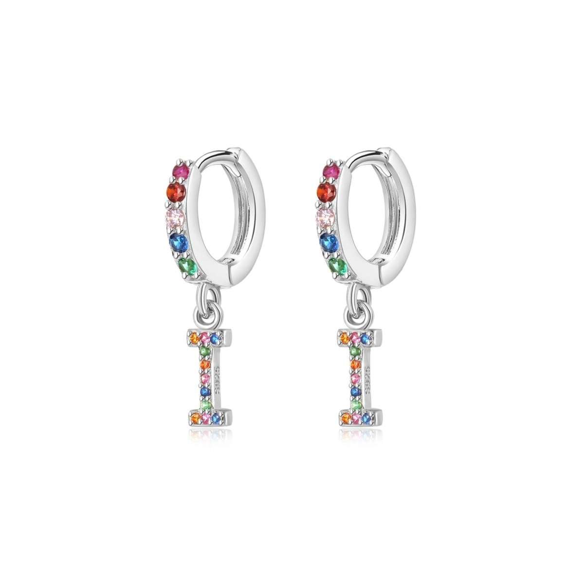 Pendientes Inicial Rainbow-Hoops