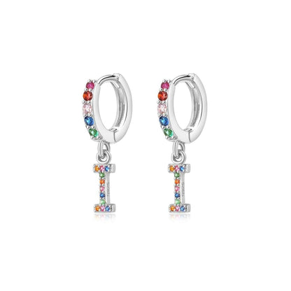 Pendientes Inicial Rainbow-Hoops