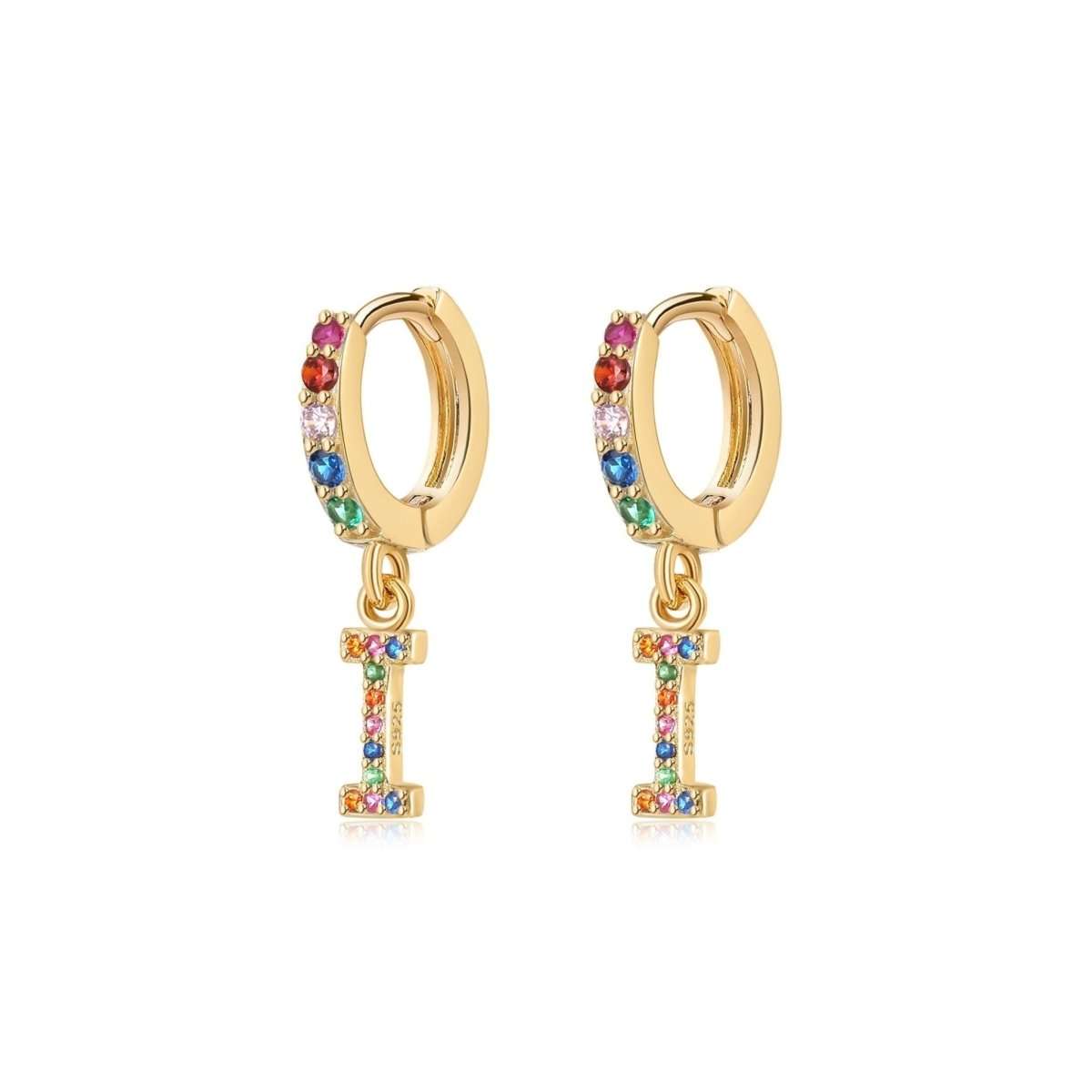 Pendientes Inicial Rainbow-Hoops