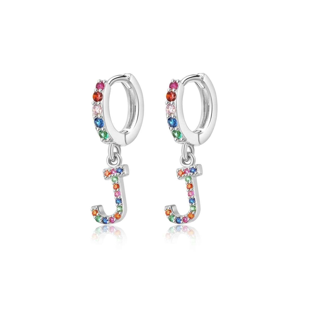 Pendientes Inicial Rainbow-Hoops
