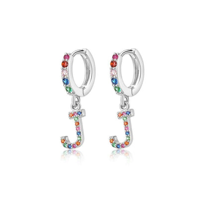 Pendientes Inicial Rainbow-Hoops