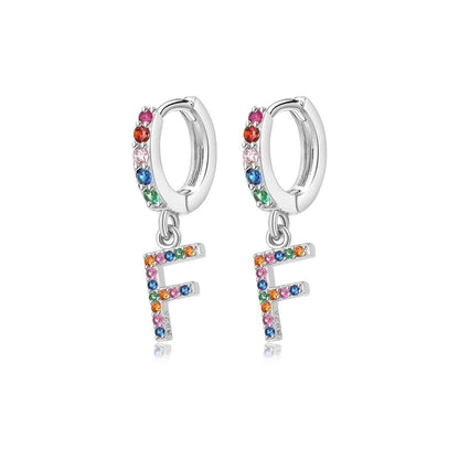 Pendientes Inicial Rainbow-Hoops