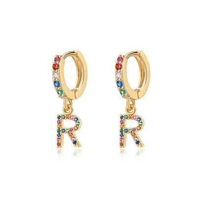 Pendientes Inicial Rainbow-Hoops