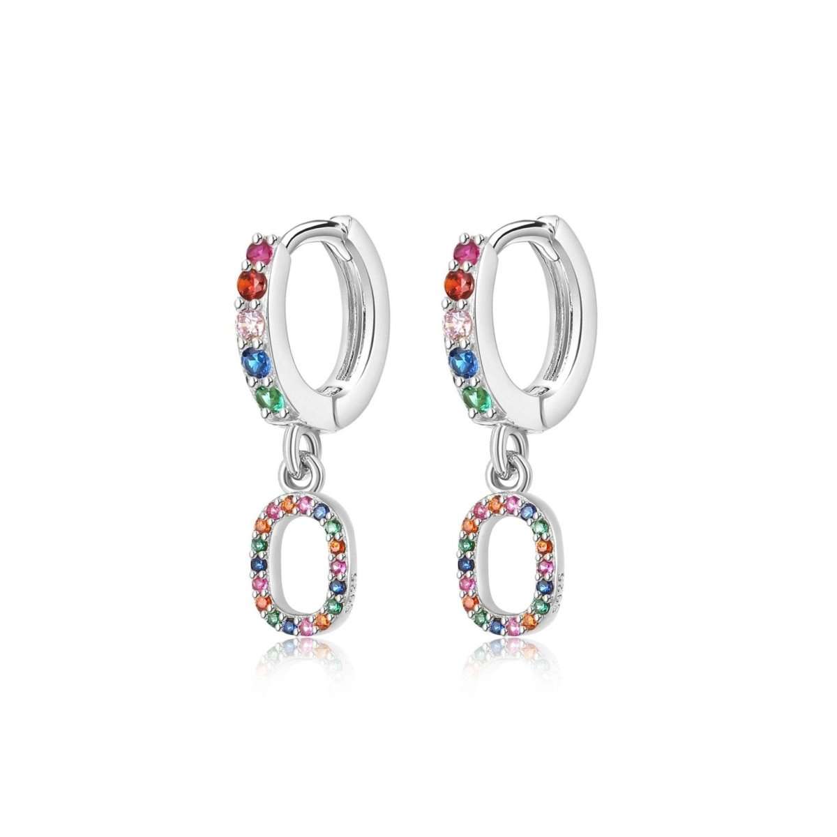 Pendientes Inicial Rainbow-Hoops
