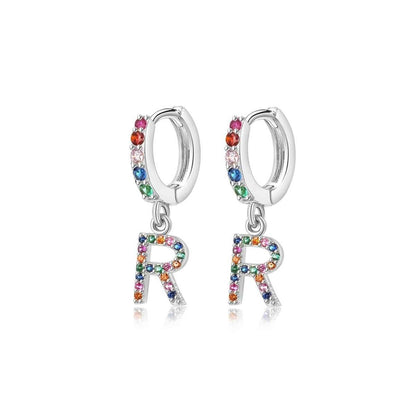 Pendientes Inicial Rainbow-Hoops