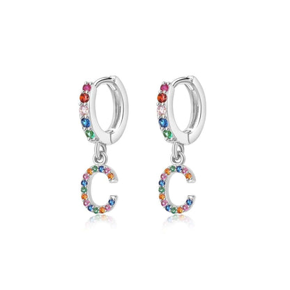 Pendientes Inicial Rainbow-Hoops