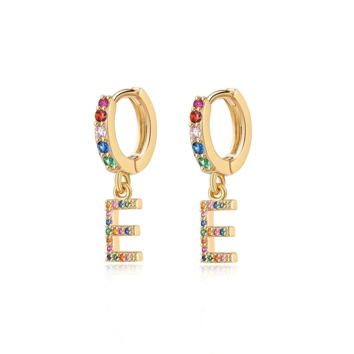 Pendientes Inicial Rainbow-Hoops