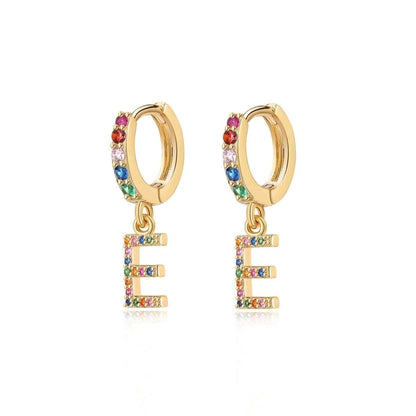 Pendientes Inicial Rainbow-Hoops