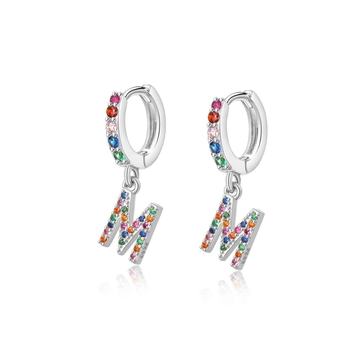 Pendientes Inicial Rainbow-Hoops
