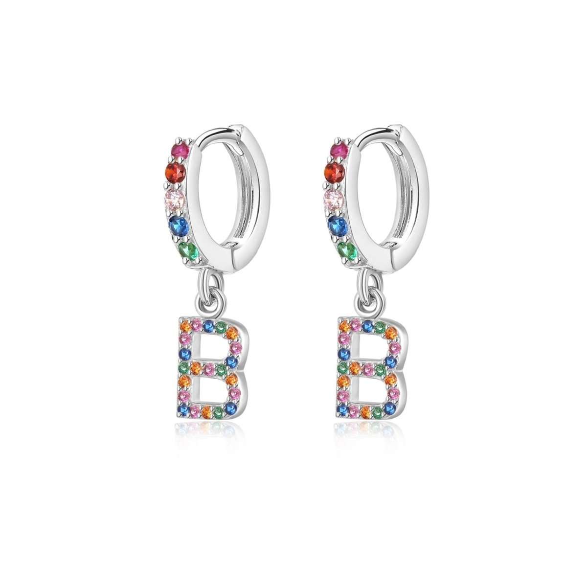 Pendientes Inicial Rainbow-Hoops