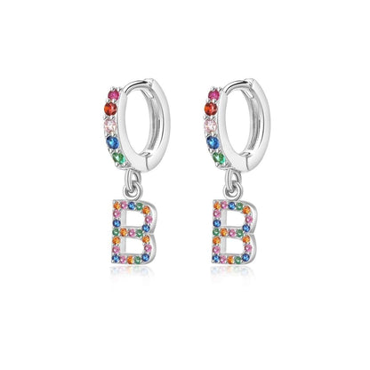 Pendientes Inicial Rainbow-Hoops