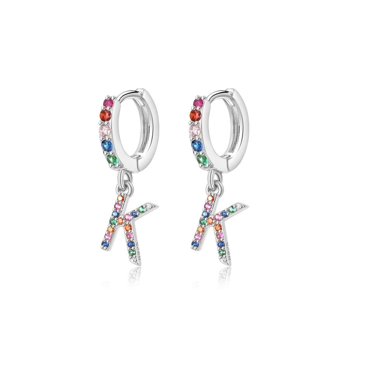 Pendientes Inicial Rainbow-Hoops