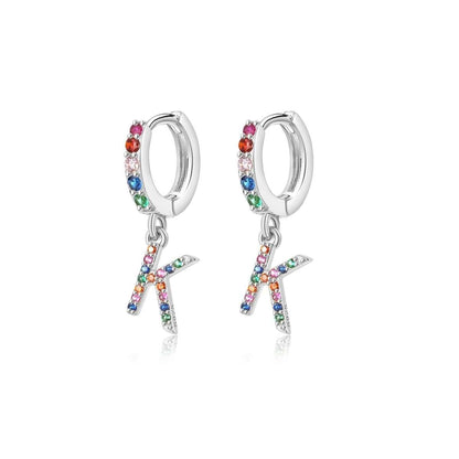 Pendientes Inicial Rainbow-Hoops