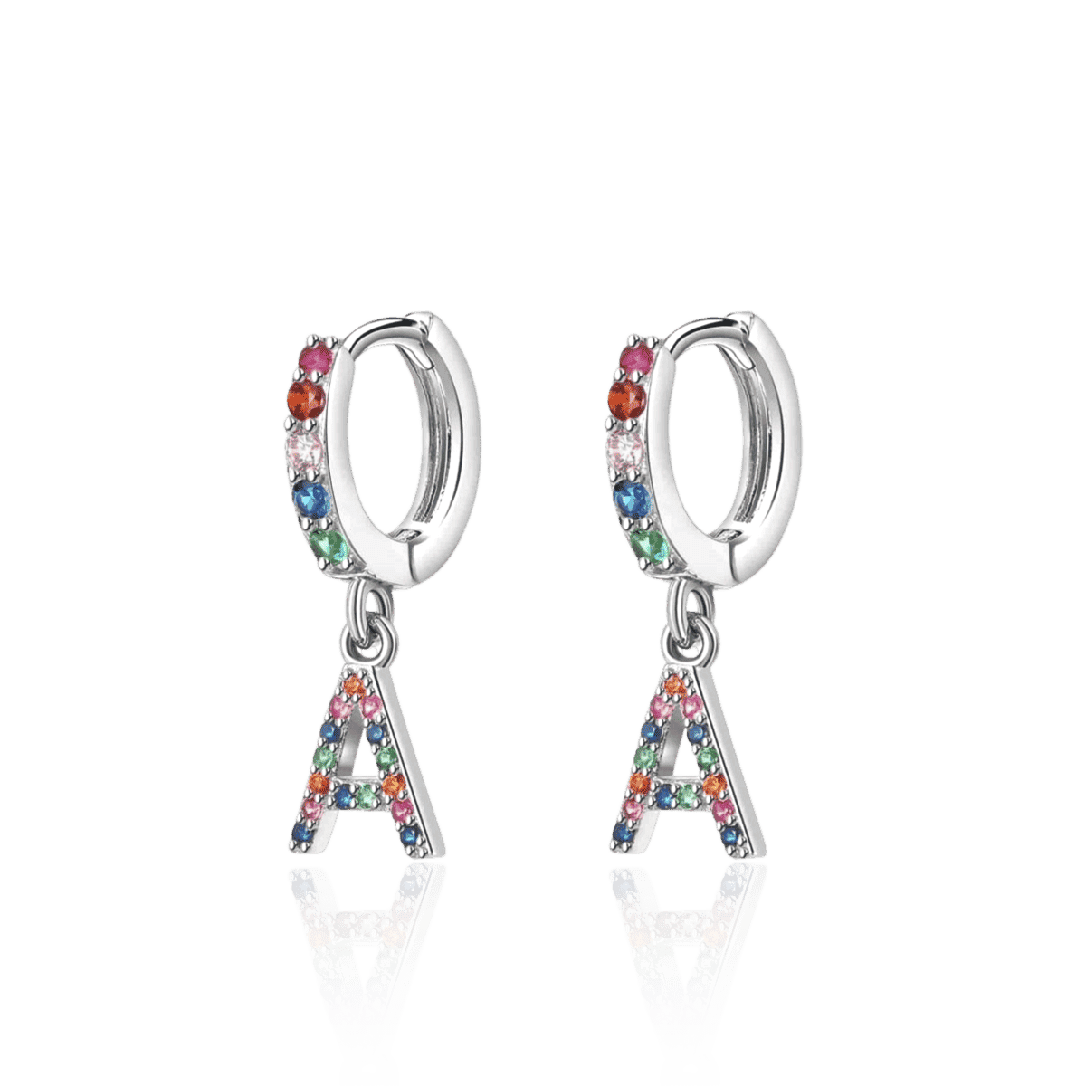 Pendientes Inicial Rainbow-Hoops