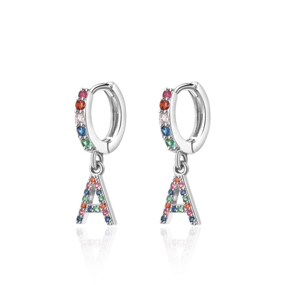 Pendientes Inicial Rainbow-Hoops