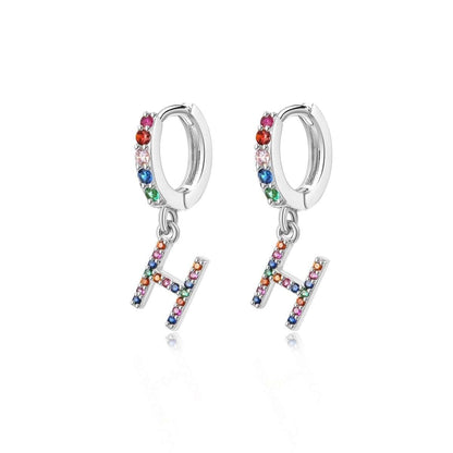 Pendientes Inicial Rainbow-Hoops
